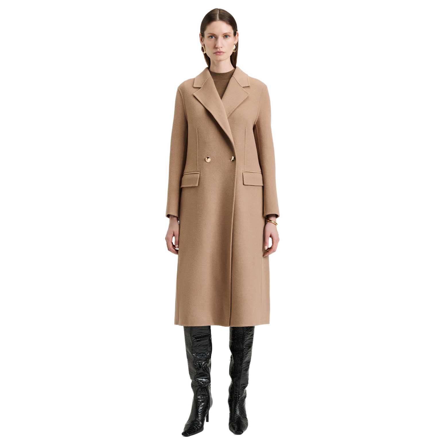 Veronika Maine Double Faced Wool Long Coat